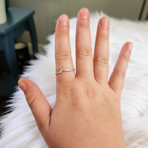 NWT Bomb Party Rose Quartz Cubic Zirconia .925 Sterling Silver Ring - Size 11 - Picture 9 of 10